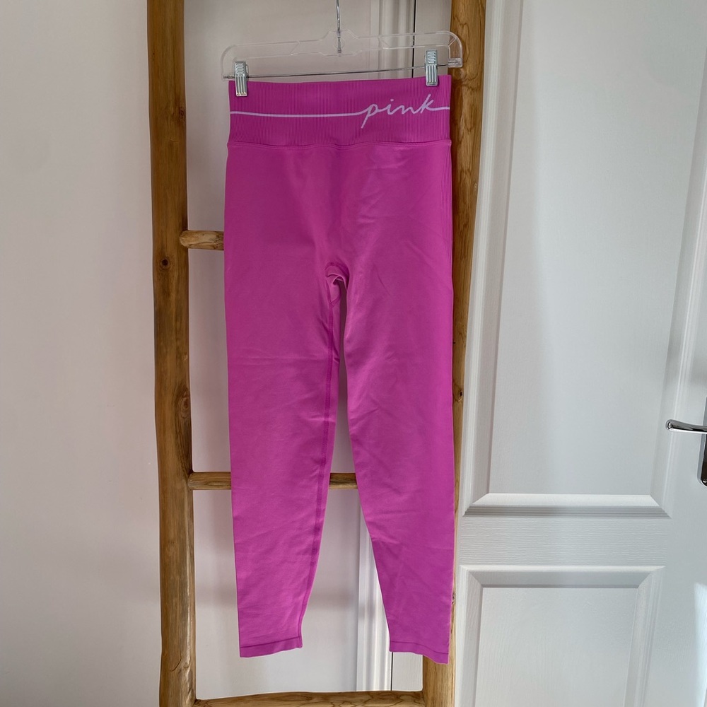 PINK Victoria's Secret Seamless Active Leggings Medium Casual Yoga Gym Workout